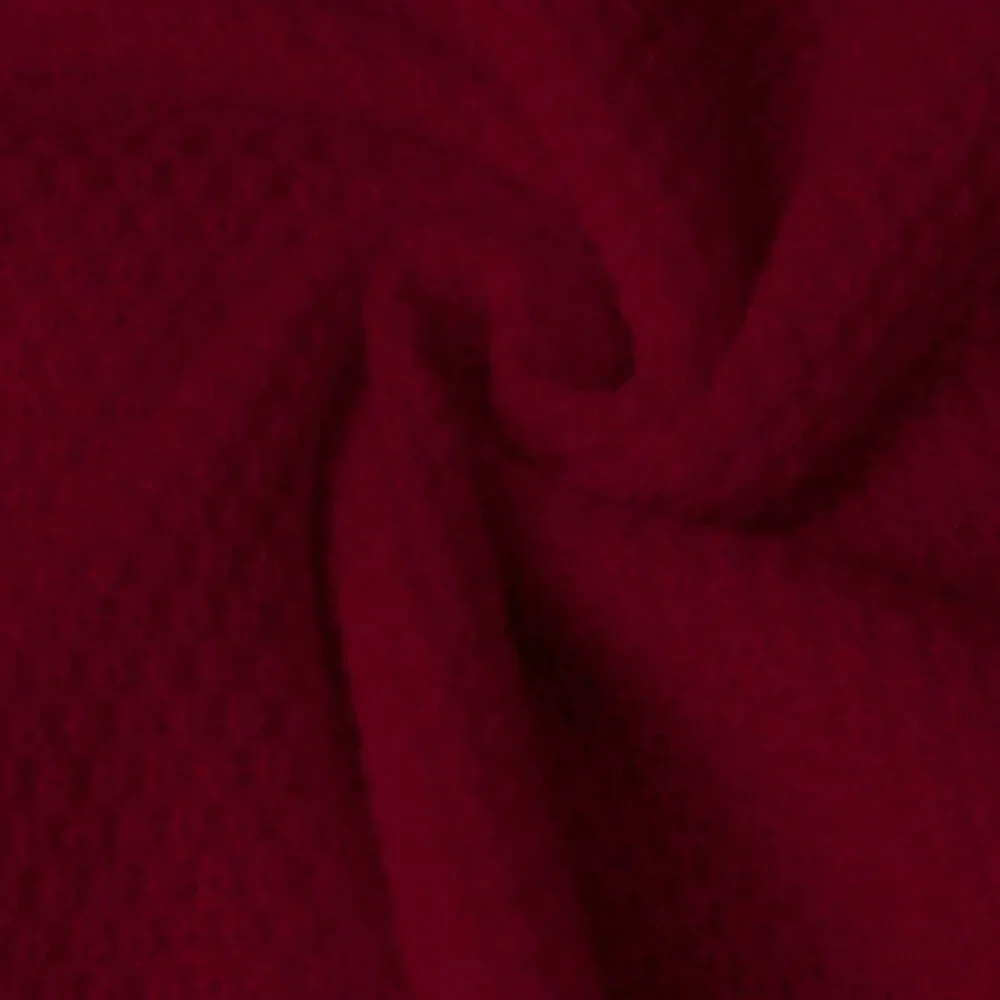 Burgundy Casual Women's Loose Rhinestone Knit Sweater
